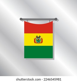 Illustration of Bolivia flag Template