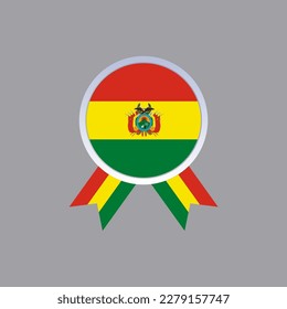 Illustration of Bolivia flag Template