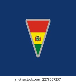 Ilustración de la plantilla de bandera de Bolivia