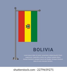 Ilustración de la plantilla de bandera de Bolivia