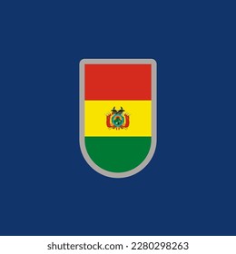 Ilustración de la plantilla de bandera de Bolivia