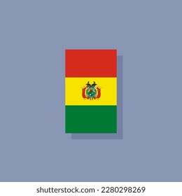 Illustration of Bolivia flag Template