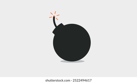 ilustração de um símbolo de bomba, uma parábola da situação quando se toma dinheiro emprestado ou se entra em dívida. O design temático do empréstimo de dinheiro é adequado para reportagem de mídia sobre economia, problemas de dívida e empréstimos