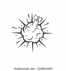 illustration of bomb, war icon, vector art.