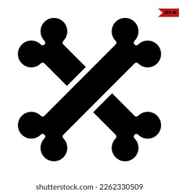 illustration of bone glyph icon