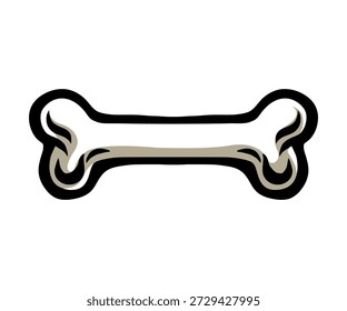 Abbildung eines Knochensymbols für ein Logo oder Symbol für einen Tierladen oder Hund