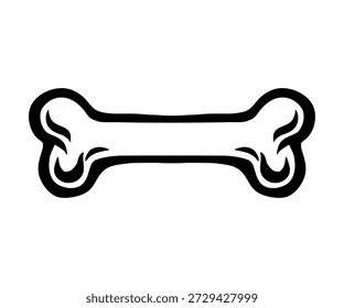 Ilustração de um ícone de osso para um logotipo ou ícone para um pet shop ou cachorro
