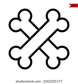 illustration of bone line style