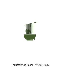Illustration of Bone Noodle Logo vector The Concept of Isolated Technology. Flat Cartoon Style Suitable for Landing Web Pages, Banners, Flyers, Stickers, Cards