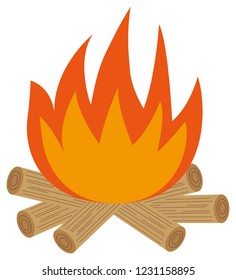 Illustration of bonfire