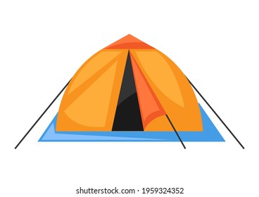 Illustration of bonfire. Adversting icon for travel industry and business.