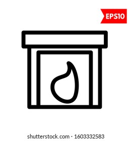 illustration of bonfire flat icon