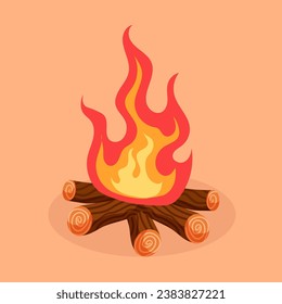 Illustration bonfire vector. Vector eps 10