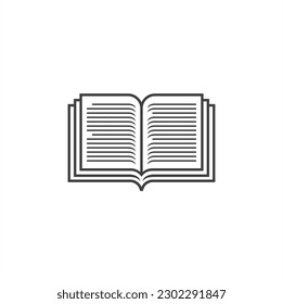 ilustración de libro, icono educativo, arte vectorial.