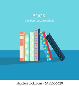 Illustration of book in flat design