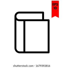 illustration of book flat icon