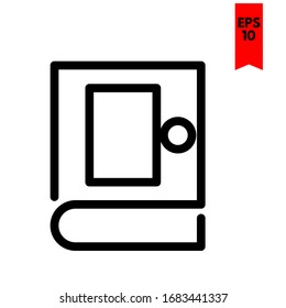 illustration of book flat icon