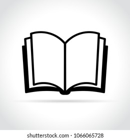 Illustration of book icon on white background