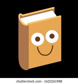 illustration of book icon, sticker,tshirt print, vector illustration
