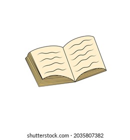 Illustration of book isolated with white background perfect for book icon.