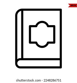 Icono de la línea del libro