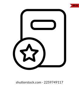 illustration of book line icon