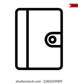 illustration of book line icon 