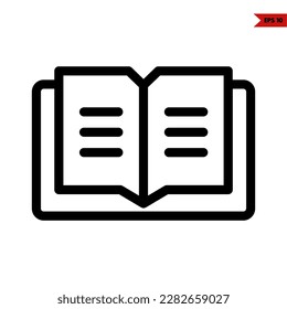 illustration of book line icon 