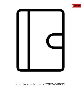 illustration of book line icon 