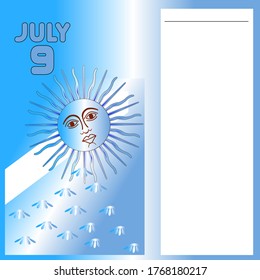 illustration book note with theme of Argentina Independence day