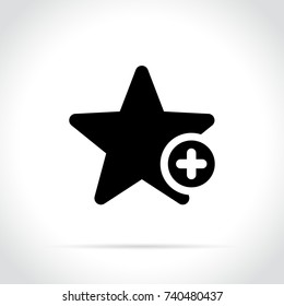 Illustration of bookmark star icon on white background