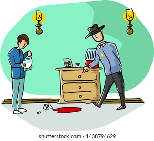 Illustration for books. Section "Detective"