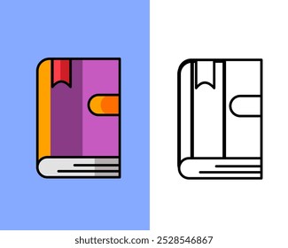 Illustration of books symbolizing knowledge, education, for drawing, and learning resources