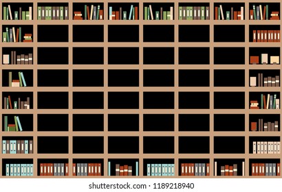 illustration of bookshelf