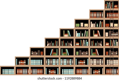 Illustration Bookshelf Stock Vector (Royalty Free) 1192889884