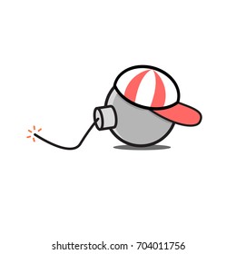 illustration boom hat vector eps 10
