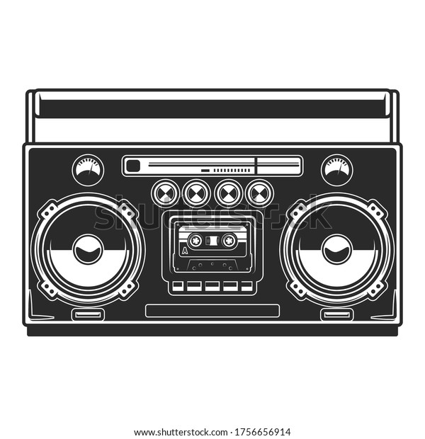 Illustration Boombox Isolated On White Background Stock Vector (Royalty ...