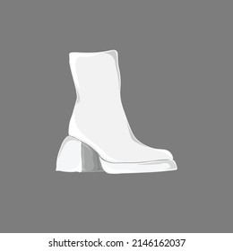 illustration of boots shoes raw color fashion