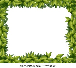 Illustration of a border made out of leaves