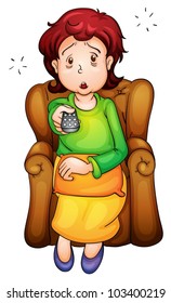 Illustration of a bored person