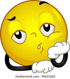 Illustration of a Bored Smiley