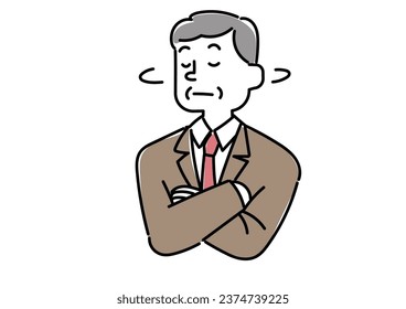 Illustration of a boss shaking his head