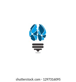 a illustration both of lamp and brain
