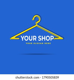 illustration of botique logo design . the hanger symbol