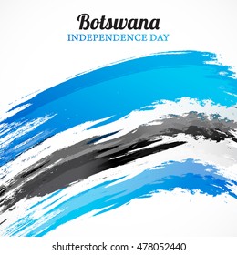 Illustration of Botswana Flags for Independence Day of Botswana.