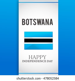 Illustration of Botswana Flags for Independence Day of Botswana.