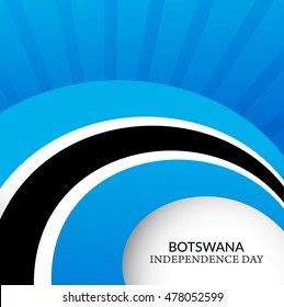 Illustration of Botswana Flags for Independence Day of Botswana.