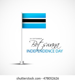 Illustration of Botswana Flags for Independence Day of Botswana.