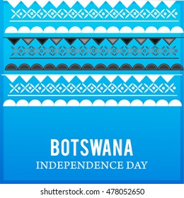 Illustration of Botswana Flags for Independence Day of Botswana.