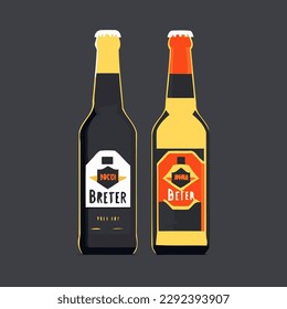 illustration a bottle of beer